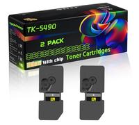 TK-5490 Compatible for Kyocera Toner Cartridges with Chip EcoSys MA2101cwfx PA2101cx MA2101cfx Printers (2 Pack Black)