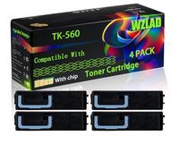 TK-560 Compatible for Kyocera Toner Cartridge with Chip FS-C5300DN FS-C5350DN ECOSYS P6030 ECOSYS Printers (4 Pack Black)