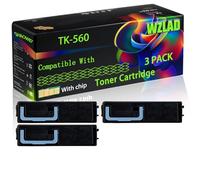 TK-560 Compatible for Kyocera Toner Cartridge with Chip FS-C5300DN FS-C5350DN ECOSYS P6030 ECOSYS Printers (3 Pack Black)