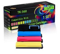 TK-560 Compatible for Kyocera Toner Cartridge with Chip FS-C5300DN FS-C5350DN ECOSYS P6030 ECOSYS Printers (4-Pack BK/C/M/Y)