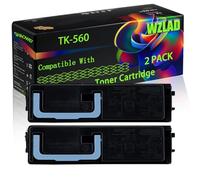 TK-560 Compatible for Kyocera Toner Cartridge with Chip FS-C5300DN FS-C5350DN ECOSYS P6030 ECOSYS Printers (2 Pack Black)