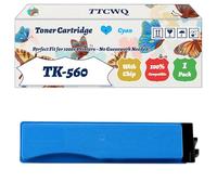 TK-560 Toner Cartridge Compatible for Kyocera FS-C5300DN FS-C5350DN ECOSYS P6030 ECOSYS P6030cdn Printers, with Chip, High Yield 12000 Pages, High-Definition Printing (1 Pack Cyan)