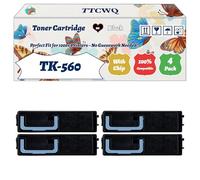 TK-560 Toner Cartridge Compatible for Kyocera FS-C5300DN FS-C5350DN ECOSYS P6030 ECOSYS P6030cdn Printers, with Chip, High Yield 12000 Pages, High-Definition Printing (4 Pack Black)