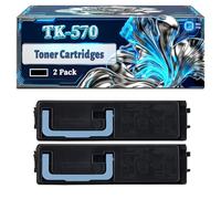 TK-570 Toner Cartridges Compatible for Kyocera FS-C5400DN Printers, With Chip Large Capacity 26000 Pages (2 Pack Black)