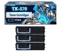 TK-570 Toner Cartridges Compatible for Kyocera FS-C5400DN Printers, With Chip Large Capacity 26000 Pages (3 Pack Black)