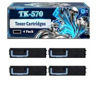 TK-570 Toner Cartridges Compatible for Kyocera FS-C5400DN Printers, With Chip Large Capacity 26000 Pages (4 Pack Black)