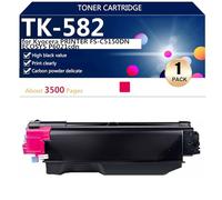TK-582 Compatible Toner Cartridges for Kyocera PRINTER FS-C5150DN ECOSYS P6021cdn Printers, High Yield 3500 Pages, High Definition Printing,Magenta-1 pack