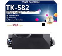 TK-582 Toner Cartridges for Kyocera PRINTER FS-C5150DN ECOSYS P6021cdn Printers, for School Hospital and Bank, 3500 Pages,Black-1 pack