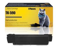TK-590 Compatible for Kyocera Toner Cartridge TK-590M TK-590C TK-590K TK-590M ECOSYS M6026cdn M6526 FS-C2026MF FS-C2126MFP FS-C2526MFP FS-C2626MFP FS-C5250DN Printers (Black)