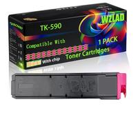 TK-590 Compatible for Kyocera Toner Cartridges with Chip FS-C 2000 Series FS-C 2026 MFP FS-C 2026 MFP plus FS-C 2100 Printers (1 Pack Magenta)
