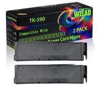 TK-590 Compatible for Kyocera Toner Cartridges with Chip FS-C 2126 MFP FS-C 2126 MFP plus FS-C 2526 MFP FS-C 2626 MFP FS-C 5250 Printers (2 Pack Black)