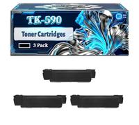 TK-590 Toner Cartridges Compatible for Kyocera ECOSYS P6026cdn FS-C2026 FS-C2026MFP FS-C2026MFP+ Printers, With Chip Large Capacity 8000 Pages (3 Pack Black)