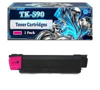 TK-590 Toner Cartridges Compatible for Kyocera ECOSYS P6026cdn FS-C2026 FS-C2026MFP FS-C2026MFP+ Printers, With Chip Large Capacity 8000 Pages (1 Pack Magenta)