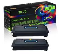 TK-70 Compatible for Kyocera Toner Cartridges with Chip FS-9120 DN Printers (2-Pack Black)