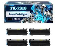 TK-7310 Toner Cartridges Compatible for Kyocera EcoSys P4140dn Printers, With Chip Large Capacity 25000 Pages (4 Pack Black)
