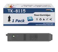 TK-8115 Toner Cartridge(With Chip) Replacement For Kyocera TK-8115K TK-8115C TK-8115M TK-8115Y Compatible For Kyocera ECOSYS M8130cidn M8124cidn Printers, 6000-12000 Pages,Black-1 Set