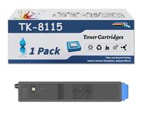 TK-8115 Toner Cartridge(With Chip) Replacement For Kyocera TK-8115K TK-8115C TK-8115M TK-8115Y Compatible For Kyocera ECOSYS M8130cidn M8124cidn Printers, 6000-12000 Pages,Cyan-1 Set