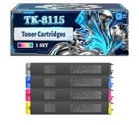 TK-8115 Toner Cartridges Compatible for Kyocera ECOSYS M8124cidn M8130cidn Printers, With Chip Large Capacity 22000 Pages (4-Pack BK/C/M/Y)