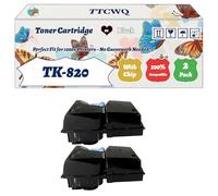 TK-820 Toner Cartridge Compatible for Kyocera FS-C8100DN Printers, with Chip, High Yield 15000 Pages, High-Definition Printing (2 Pack Black)