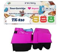 TK-820 Toner Cartridge Compatible for Kyocera FS-C8100DN Printers, with Chip, High Yield 15000 Pages, High-Definition Printing (1 Pack Magenta)