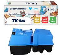 TK-820 Toner Cartridge Compatible for Kyocera FS-C8100DN Printers, with Chip, High Yield 15000 Pages, High-Definition Printing (1 Pack Cyan)