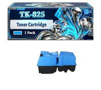 TK-825 Toner Cartridge Compatible for Kyocera KM-C2520 KM-C2525E KM-C3225 KM-C3232 Printers, With Chip Large Capacity 15000 Pages (1 Pack Cyan)