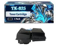 TK-825 Toner Cartridge Compatible for Kyocera KM-C2520 KM-C2525E KM-C3225 KM-C3232 Printers, With Chip Large Capacity 15000 Pages (1 Pack Black)