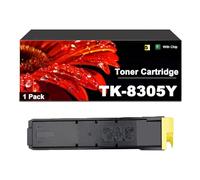 TK-8305 Toner Cartridge TK-8305K TK-8305C TK-8305M TK-8305Y High Yield Compatible for Kyocera TASKalfa 3050ci 3051ci 3550ci 3551ci Printer, High Yield 25,000 Pages Yellow