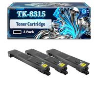 TK-8315 Toner Cartridge Compatible for Kyocera TASKalfa 2550c 2550ci Printers, With Chip Large Capacity 12000 Pages (3 Pack Black)