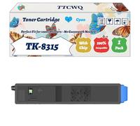 TK-8315 Toner Cartridge Compatible for Kyocera TASKalfa 2550c TASKalfa 2550ci Printers, with Chip, High Yield 12000 Pages, High-Definition Printing (1 Pack Cyan)