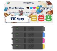 TK-8315 Toner Cartridge Compatible for Kyocera TASKalfa 2550c TASKalfa 2550ci Printers, with Chip, High Yield 12000 Pages, High-Definition Printing (4-Pack BK/C/M/Y)