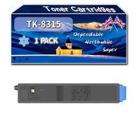 TK-8315 Toner Cartridges Compatible for Kyocera TASKalfa 2550c 2550ci Printers, High-Definition Printing Effect with Chip, 22000 Pages (1 Pack Cyan)