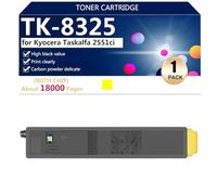 TK-8325 High Yield Toner Cartridges Compatible for Kyocera Taskalfa 2551ci Printers, 18000 Pages,Yellow