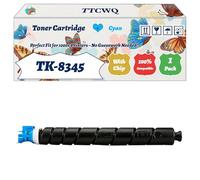 TK-8345 Toner Cartridge Compatible for Kyocera TASKalfa 2552ci TASKalfa 2553ci Printers, with Chip, High Yield 20000 Pages, High-Definition Printing (1 Pack Cyan)