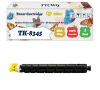 TK-8345 Toner Cartridge Compatible for Kyocera TASKalfa 2552ci TASKalfa 2553ci Printers, with Chip, High Yield 20000 Pages, High-Definition Printing (1 Pack Yellow)