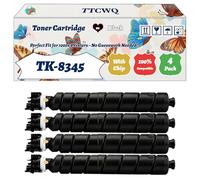 TK-8345 Toner Cartridge Compatible for Kyocera TASKalfa 2552ci TASKalfa 2553ci Printers, with Chip, High Yield 20000 Pages, High-Definition Printing (4 Pack Black)