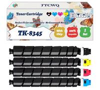 TK-8345 Toner Cartridge Compatible for Kyocera TASKalfa 2552ci TASKalfa 2553ci Printers, with Chip, High Yield 20000 Pages, High-Definition Printing (4-Pack BK/C/M/Y)