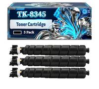 TK-8345 Toner Cartridge Compatible for Kyocera TK-8345K TK-8345C TK-8345M TK-8345Y Printers, With Chip Large Capacity 20000 Pages (3 Pack Black)