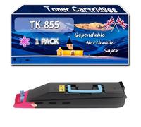 TK-855 Toner Cartridges Compatible for Kyocera TASKalfa 400ci 500ci 552ci Printers, High-Definition Printing Effect with Chip, 35000 Pages (1 Pack Magenta)