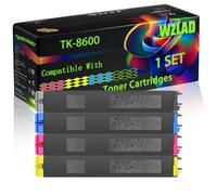 TK-8600 Compatible for Kyocera Toner Cartridges with Chip FS-C 8600 DN FS-C 8600 Series FS-C 8650 DN FS-C 8670 Printers (4-Pack BK/C/M/Y)