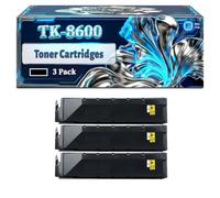 TK-8600 Toner Cartridges Compatible for Kyocera FS-C8600DN FS-C8650DN Printers, With Chip Large Capacity 40000 Pages (3 Pack Black)