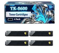 TK-8600 Toner Cartridges Compatible for Kyocera FS-C8600DN FS-C8650DN Printers, With Chip Large Capacity 40000 Pages (4 Pack Black)