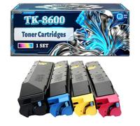 TK-8600 Toner Cartridges Compatible for Kyocera FS-C8600DN FS-C8650DN Printers, With Chip Large Capacity 40000 Pages (4-Pack BK/C/M/Y)