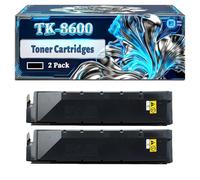 TK-8600 Toner Cartridges Compatible for Kyocera FS-C8600DN FS-C8650DN Printers, With Chip Large Capacity 40000 Pages (2 Pack Black)