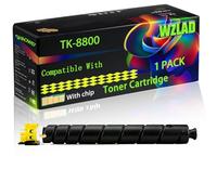 TK-8800 TK-8800C TK-8800M TK-8800K TK-8800Y TK8800 Compatible for Kyocera Toner Cartridge with Chip ECOSYS Printers (1 Pack Yellow)