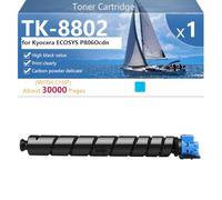 TK-8802 TK-8800 Toner Cartridges | High-Capacity for Kyocera ECOSYS P8060cdn Printers,Cyan-1 pack