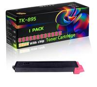 TK-895 Compatible for Kyocera Toner Cartridge with Chip ECOSYS FS-C8520MFP ECOSYS FS-C8525MFP FS-C8020MFP Printers (1 Pack Magenta)