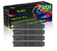 TK-895 Compatible for Kyocera Toner Cartridges with Chip FS-C8020MFP FS-C8025MFP FS-C8520MFP Printers (4 Pack Black)