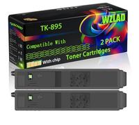 TK-895 Compatible for Kyocera Toner Cartridges with Chip FS-C8020MFP FS-C8025MFP FS-C8520MFP Printers (2 Pack Black)