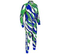 TK Grace Kids Junior Racing Karting Suit, One Piece Motocross Racewear, Cordura Material, Printed Pattern for Go-Kart and Racing Sports (Green Blue, 38)